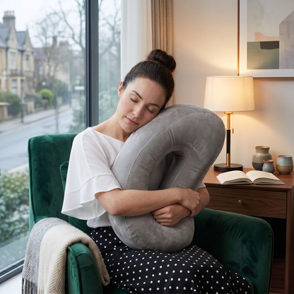 Upgraded Inflatable Travel Pillow with Chin Support